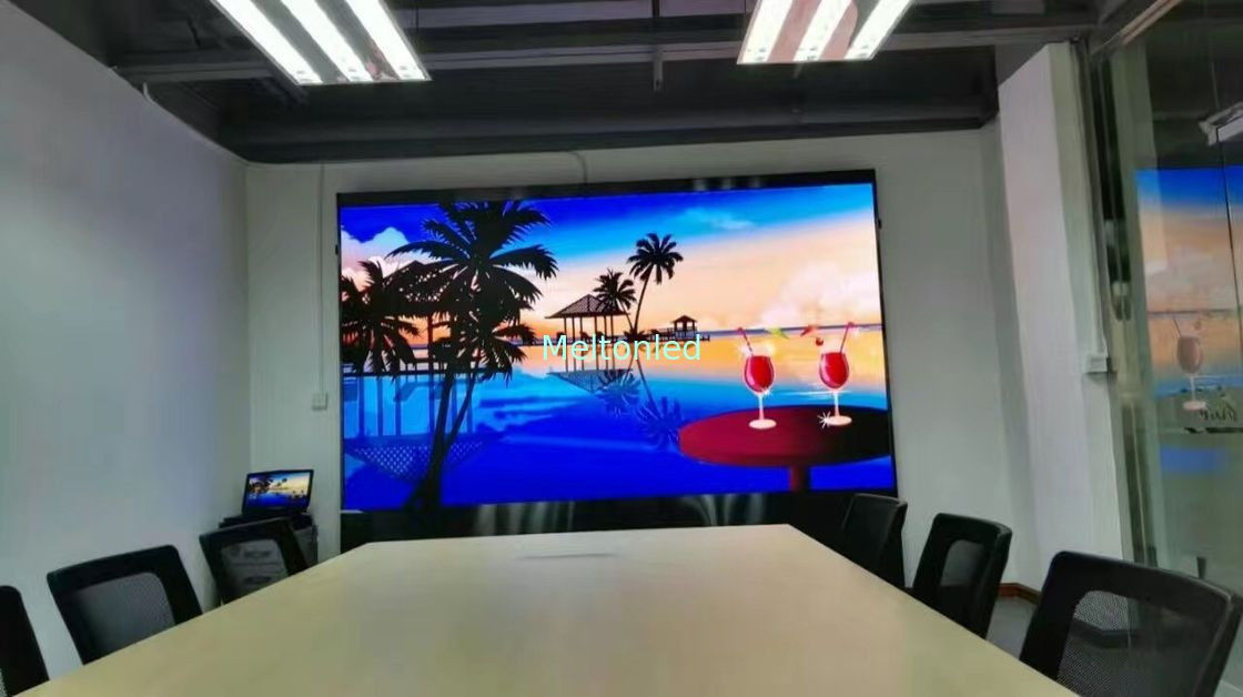 Zakrzywiony kolorowy wyświetlacz LED P3, wewnętrzna ściana wideo LED na konferencję
